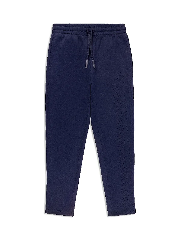 Perforata Track Pant-Maritime Blue Elegant Men's Formal  Elegant Men's Formal 