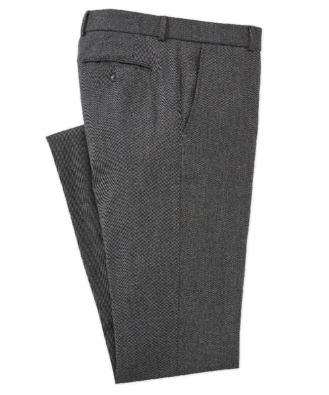 Stretch Raised Twill Flat-Front Trouser Preppy Men's College Preppy Men's College