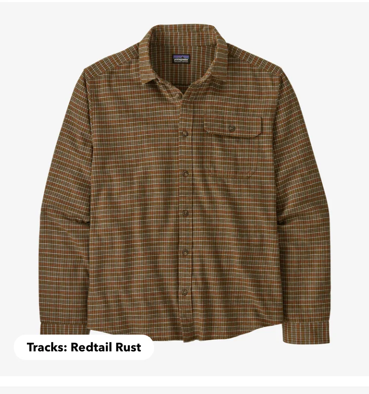 Patagonia Long-Sleeved Lightweight Fjord Flannel Shirt Earthy Men's Sustainable  Earthy Men's Sustainable 