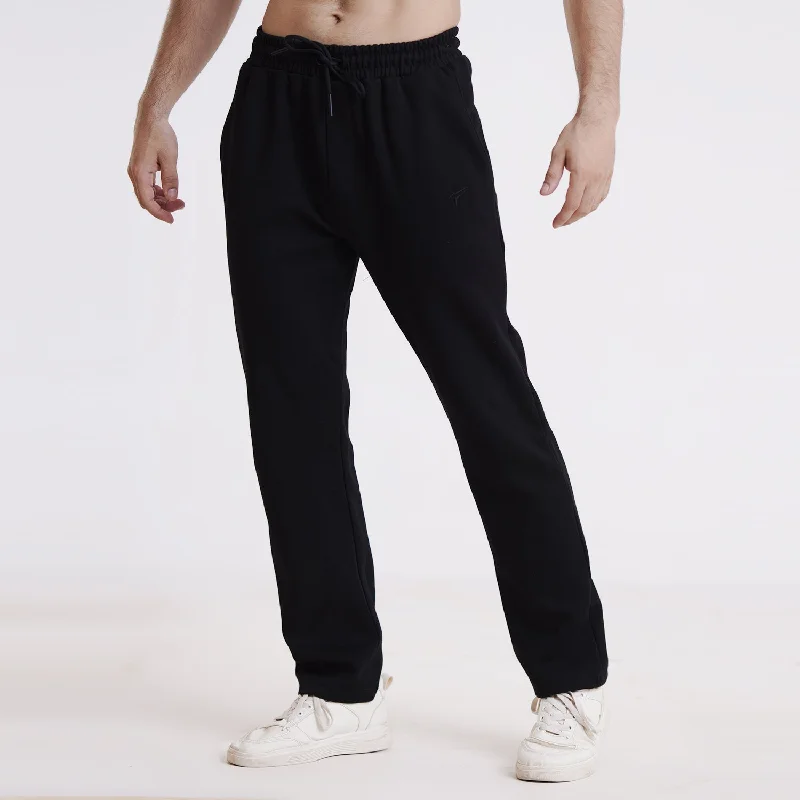 Tf-Basic Black Premium Cotton Straight Bottoms Dynamic Men's High Dynamic Men's High