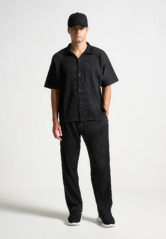 Pleated Trousers - Black Sharp Men's Italian Sharp Men's Italian