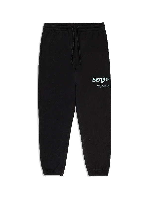 Bari Graphic Sweatpant- Black Beauty Polished Men's Silk Polished Men's Silk