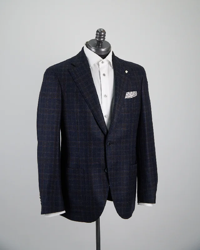 Wool Check Sport Jacket Athletic Men's High Athletic Men's High