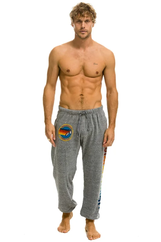 AVIATOR NATION SWEATPANTS - HEATHER GREY Casual Men's Loose Casual Men's Loose