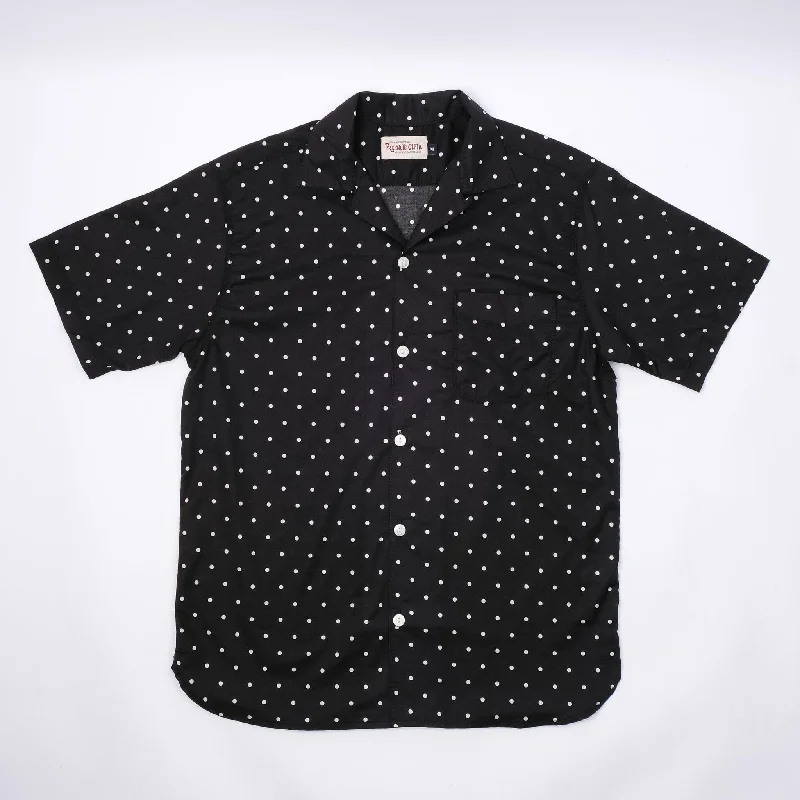 Freenote Cloth - Hawaiian Polka Dot - Black Youthful Men's Pop Youthful Men's Pop