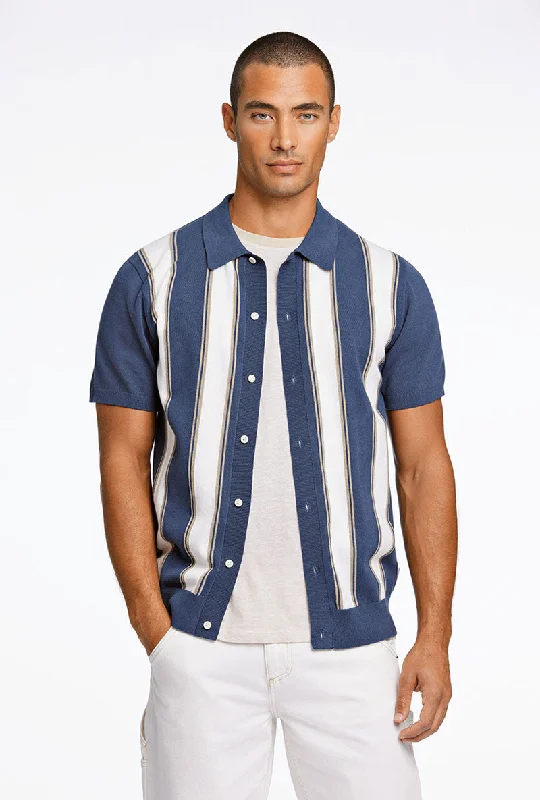 LINDBERGH KNITTED POLO SS CARDIGAN Practical Men's Multi Practical Men's Multi