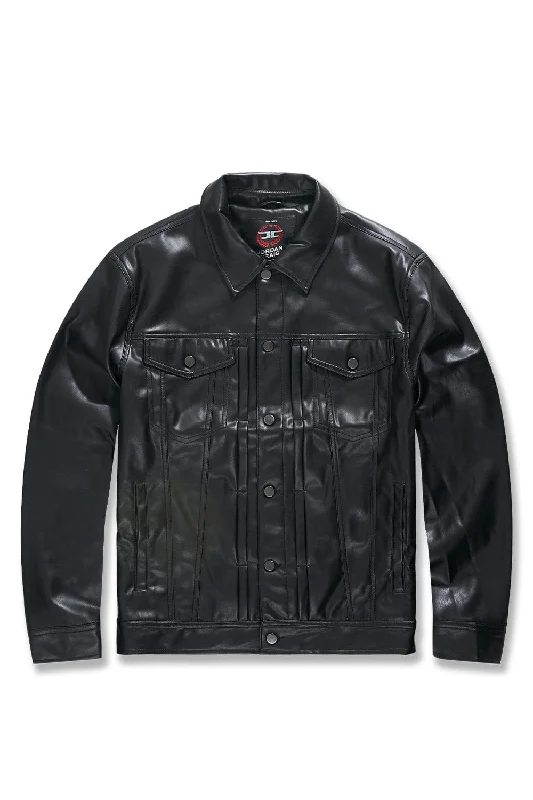 Thriller Trucker Jacket (Black) Elegant Men's Cashmere Elegant Men's Cashmere