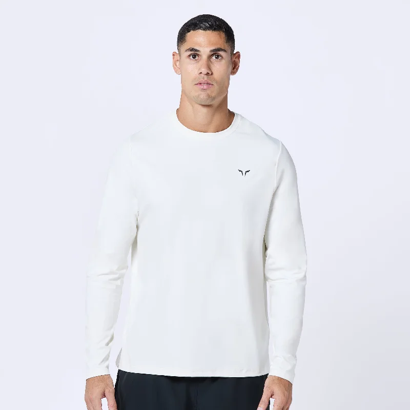 Essential Active Full Sleeves Tee - Pearl White Traditional Men's Wool Traditional Men's Wool