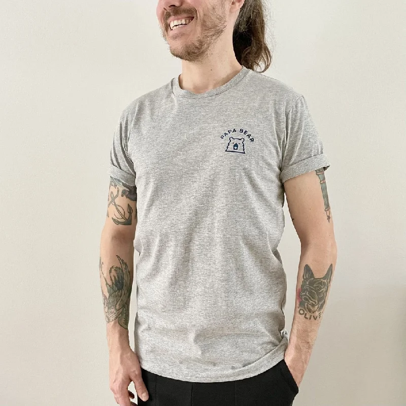 Papa Bear Tee (Heather Grey + Navy) Cool Men's Skate Cool Men's Skate