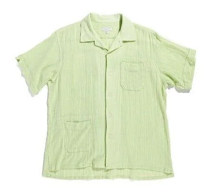 Engineered Garments - Camp Shirt - Lime Cotton Crepe Youthful Men's Anime Youthful Men's Anime