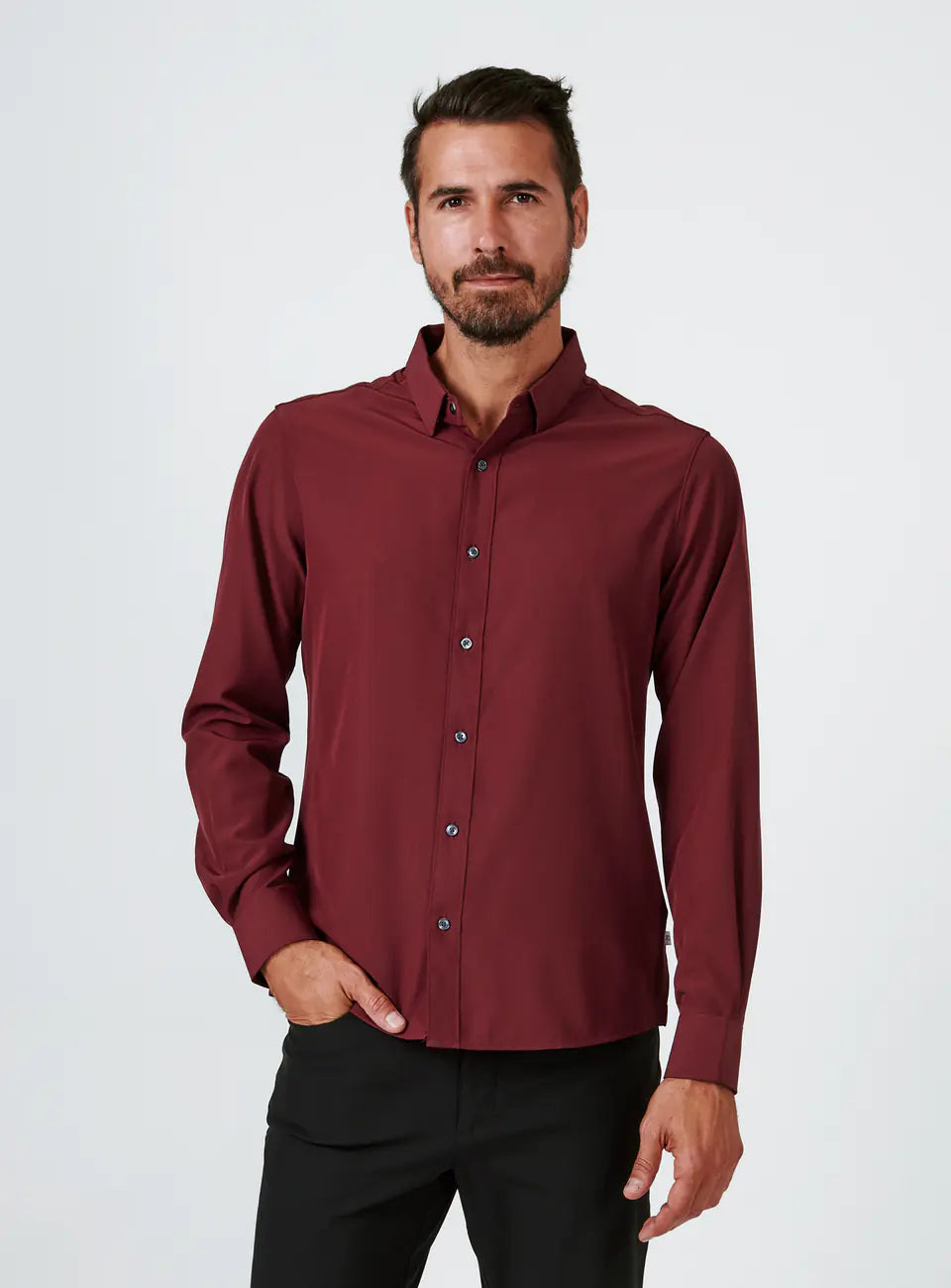 Liberty Long Sleeve Shirt | Maroon Refined Men's Classic  Refined Men's Classic 