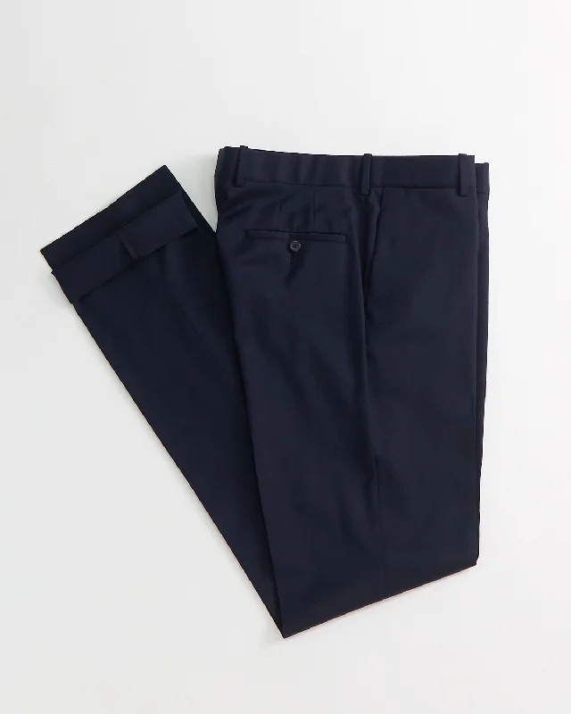 'Cade' Super 100S Navy Wool Pants Edgy Men's Punk Edgy Men's Punk