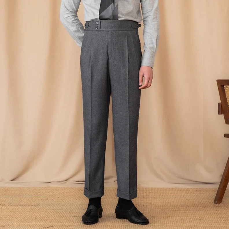 Gstaad Double Pleated Straight Fit Trousers Laid Laid