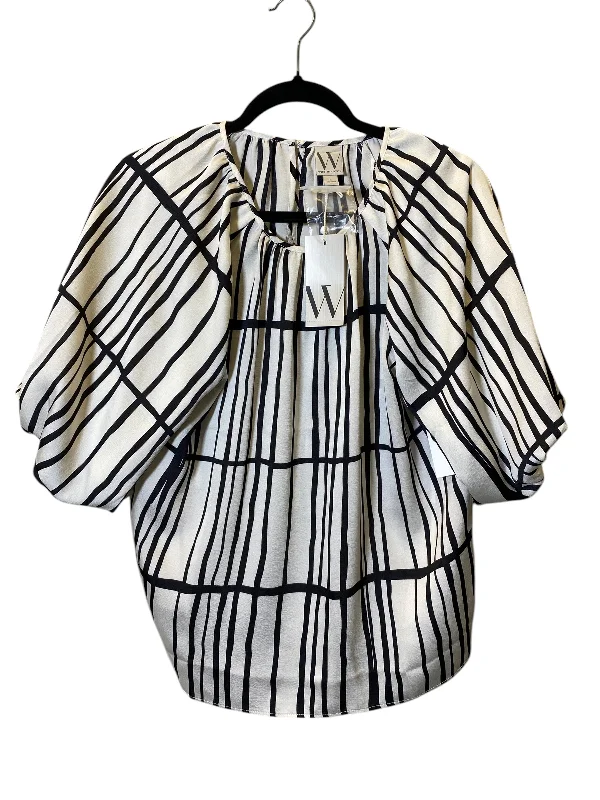 Top 3/4 Sleeve By Worthington In Striped Pattern, Size: L Vacation