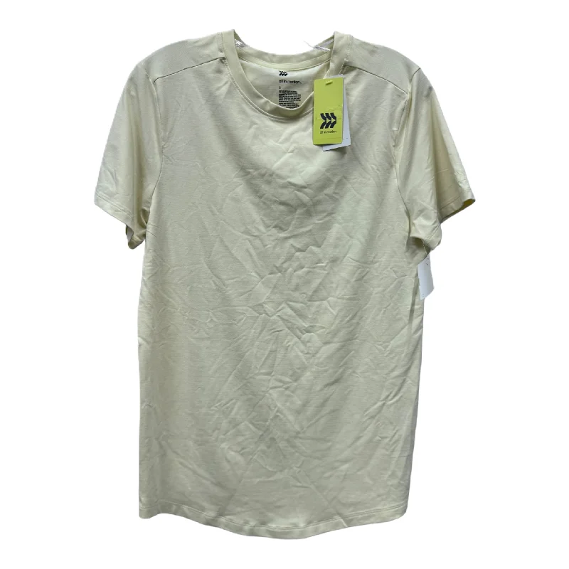 Yellow Top Short Sleeve Basic By All In Motion, Size: S Trendy Men's Scandinavian