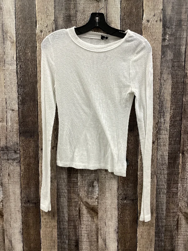 Top Long Sleeve By Urban Outfitters In White, Size: M Practical Men's Multi