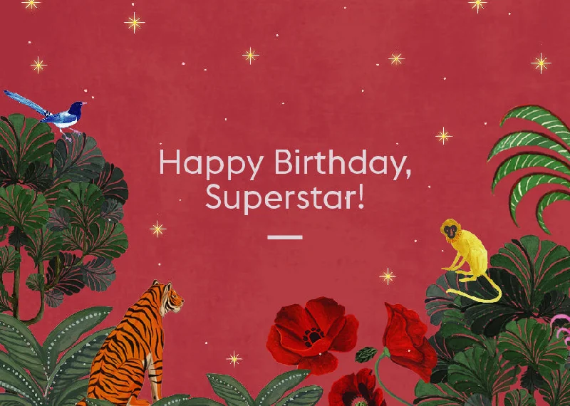 Happy Birthday Superstar Stylish Men's Neon