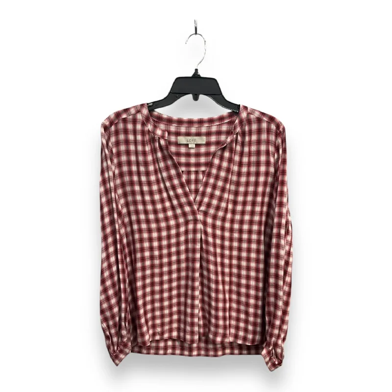 Top Long Sleeve By Loft In Plaid Pattern, Size: S Tough Men's Tactical