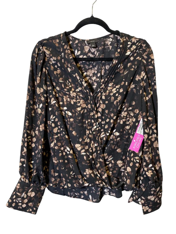 Top Long Sleeve By Halogen In Floral Print, Size: Xl Beach