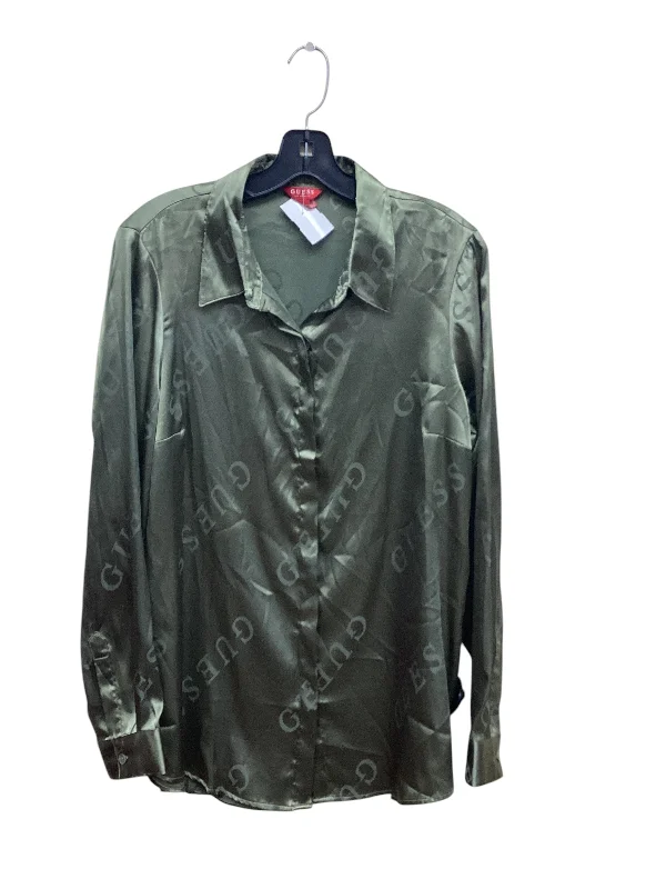 Top Long Sleeve By Guess In Green, Size: L Classic Men's Pin