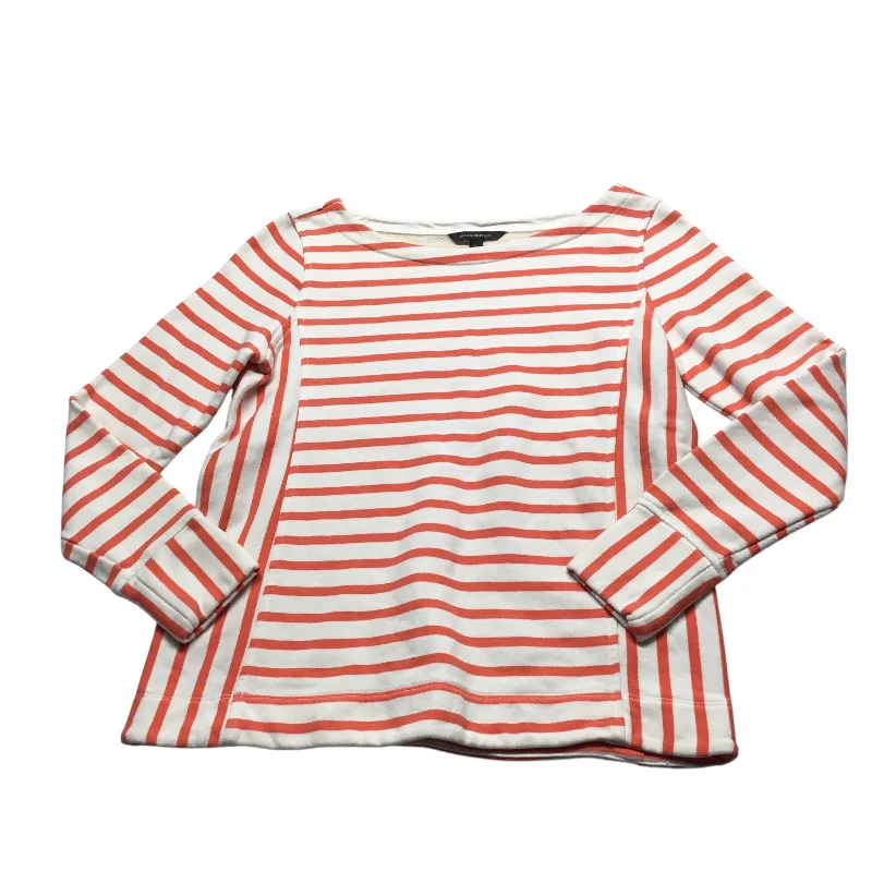 Top Long Sleeve By Banana Republic In Orange & White, Size: S Dynamic Men's High