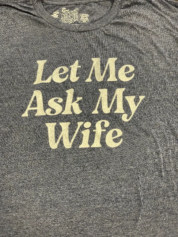 FUN RETRO TEES - ASK WIFE-NVY Traditional Men's Wool