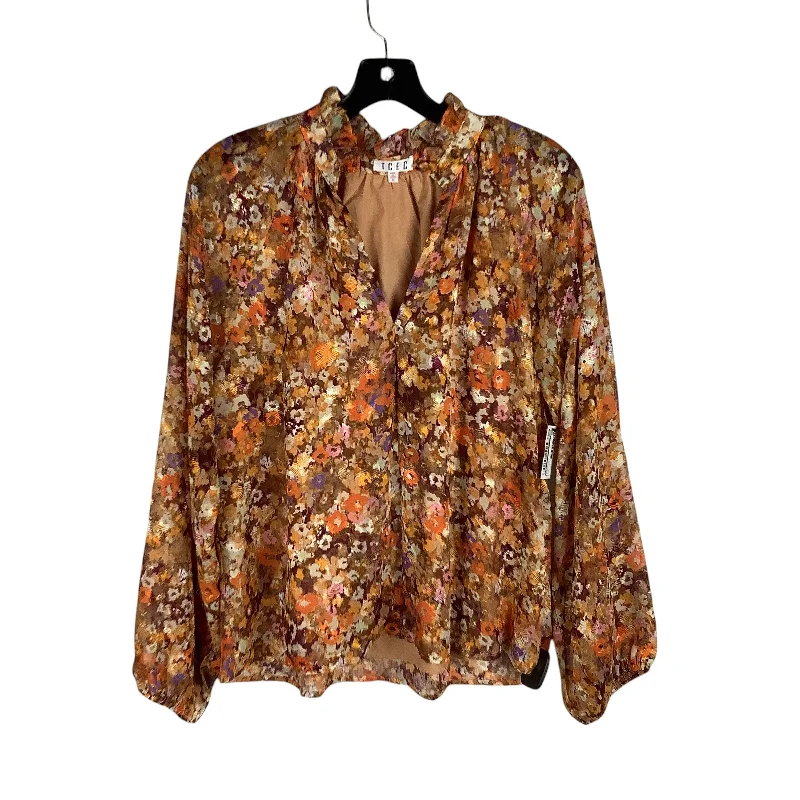 Top Long Sleeve By Tcec In Floral Print, Size: M Modern Men's 