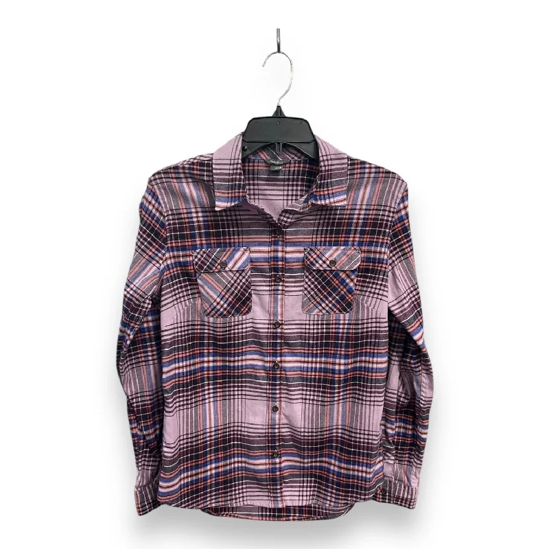 Top Long Sleeve By Eddie Bauer In Plaid Pattern, Size: S Trendy Men's Bucket