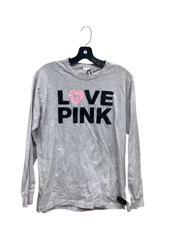 Top Long Sleeve By Pink In Grey, Size: S Modern Men's Tech