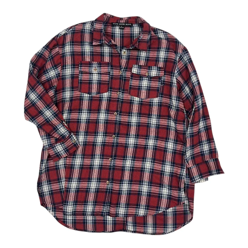 Top Ls By Hyfve In Red, Size:L Casual Men's Japanese 