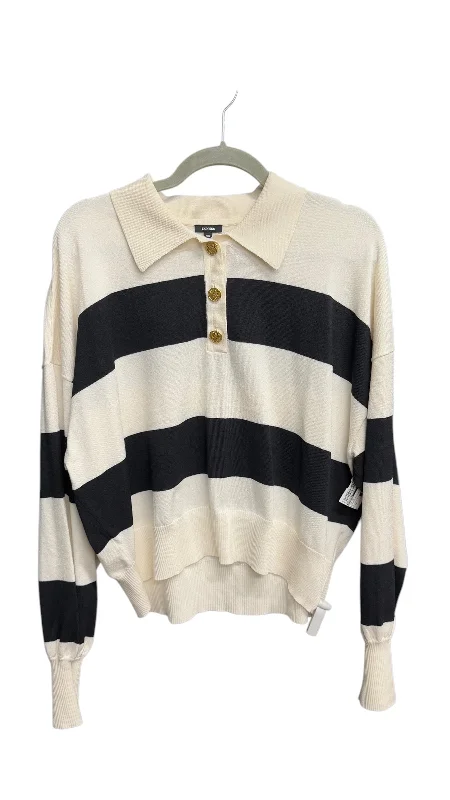 Top Long Sleeve By Express In Striped Pattern, Size: L Modern Men's Geometric