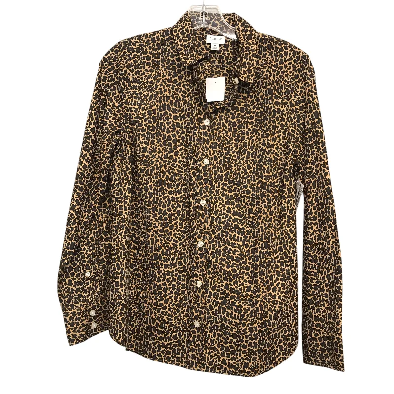 Top Ls By J. Crew In Animal Print, Size:M Bohemian Men's Free