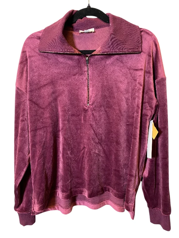 Top Long Sleeve By Loft In Maroon, Size: L Casual Men's Japanese 