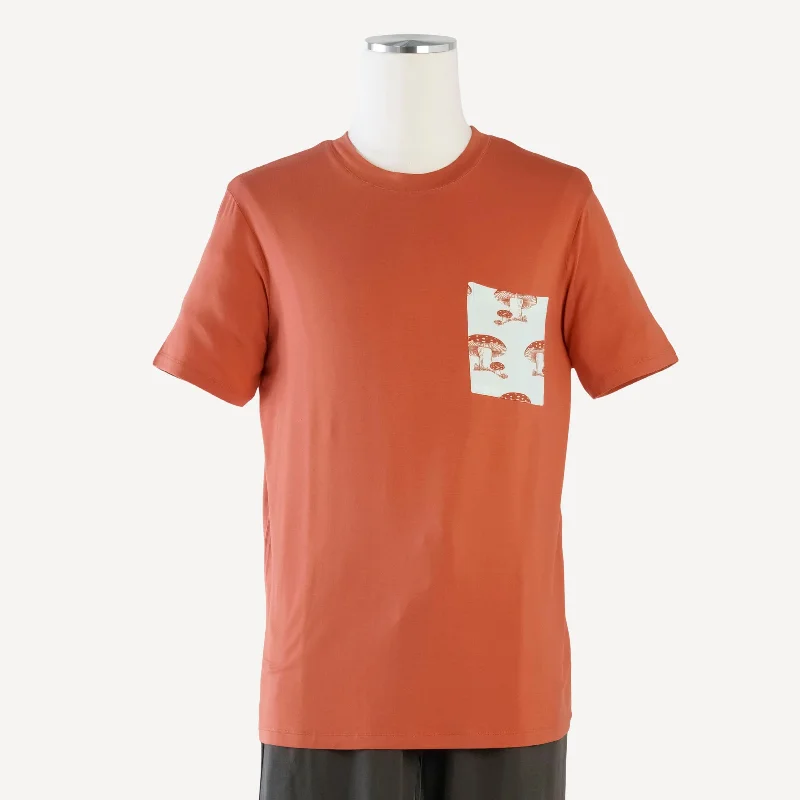 mens short sleeve pocket tee | rhubarb | bamboo Traditional Men's Wool