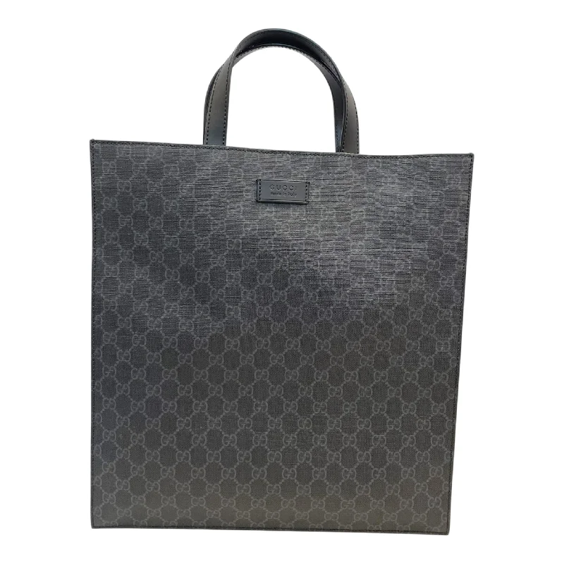 GUCCI/Tote Bag/Monogram/Leather/GRY/BLK/CRSS STRP/495559-525040 Youthful Men's Pop