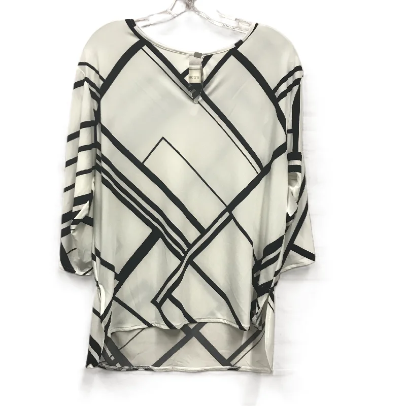 Black & White Top Long Sleeve By Chicos, Size: M Gym