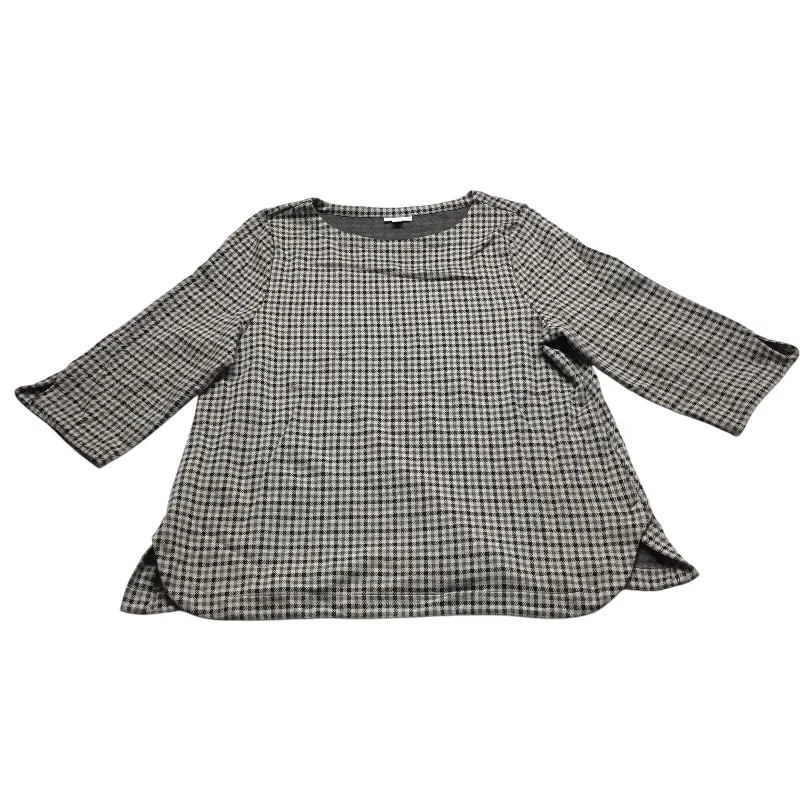 Top 3/4 Sleeve By J. Jill In Grey, Size: Xl Dapper Men's Bow