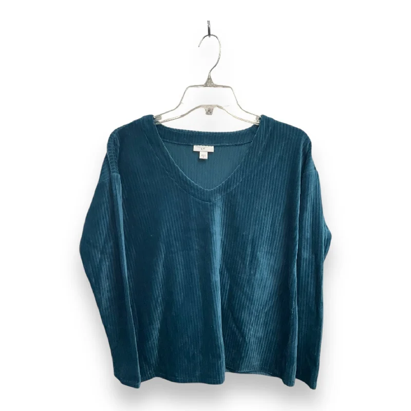 Top Long Sleeve By J. Jill In Teal, Size: Xs Classic Men's Pin