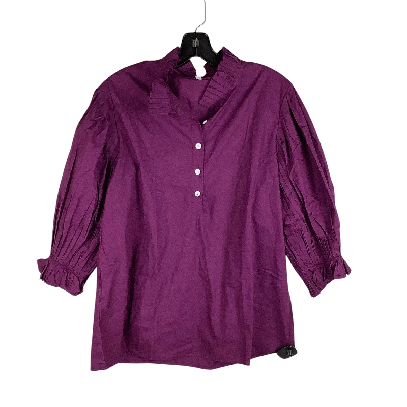 Top Long Sleeve By Clothes Mentor In Purple, Size: Xl Cclassic Men's Tweed