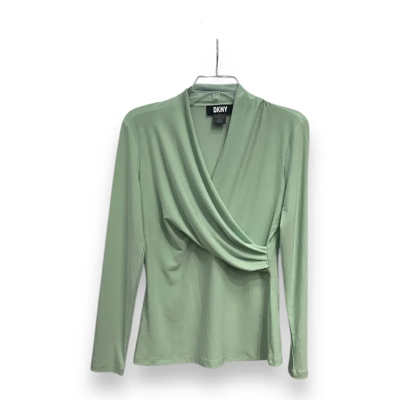 Top Long Sleeve By Dkny In Green, Size: S Modern Men's 