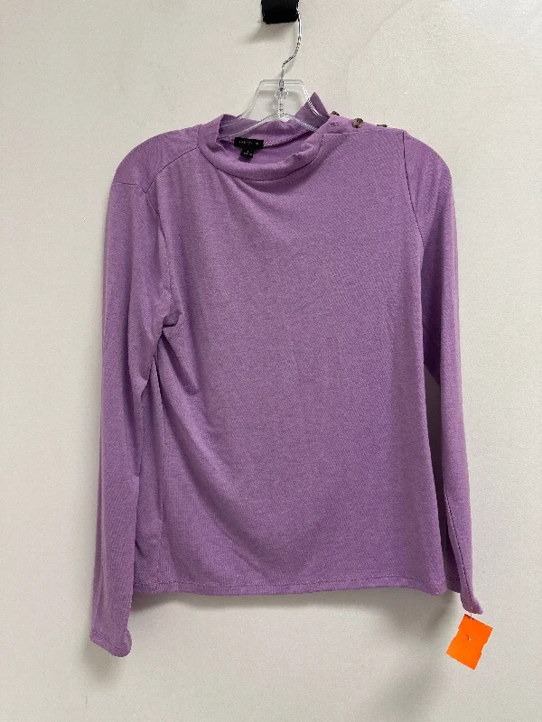 Top Long Sleeve By Ann Taylor In Purple, Size: M Laid