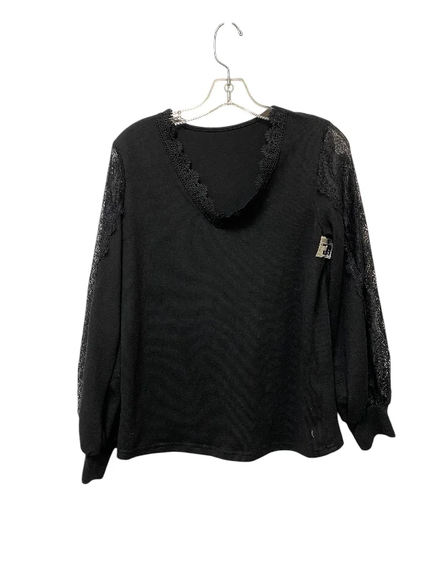 Top Long Sleeve By Shein In Black, Size: S Tailored