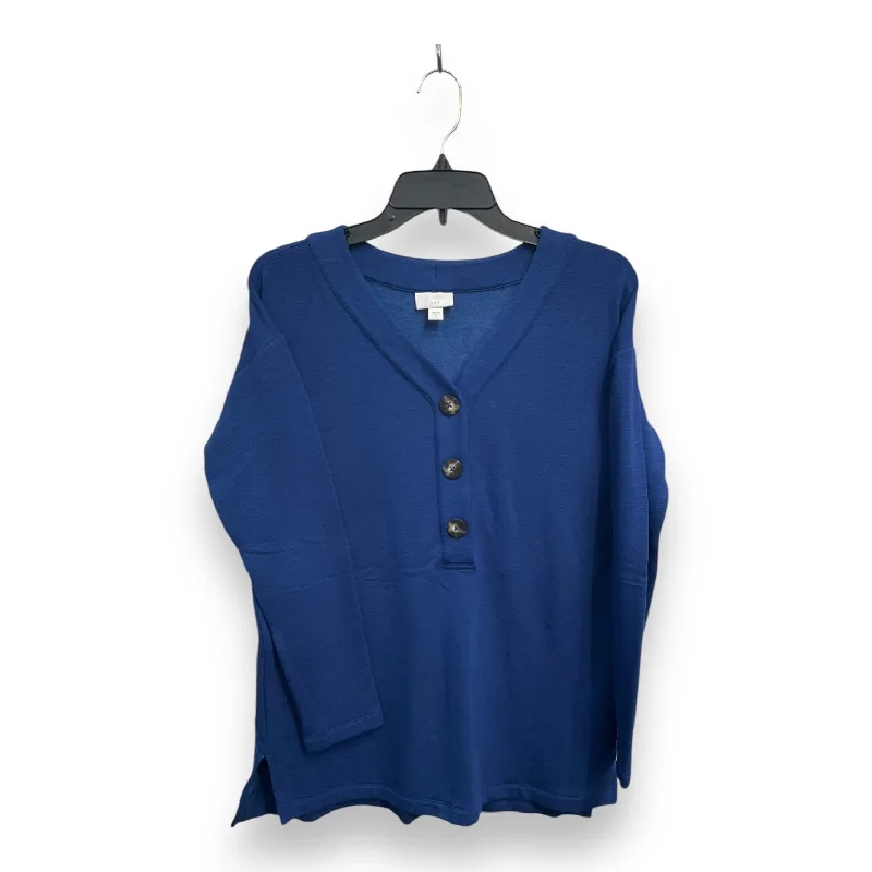 Top Long Sleeve By J. Jill In Blue, Size: Xs Earthy Men's Hemp