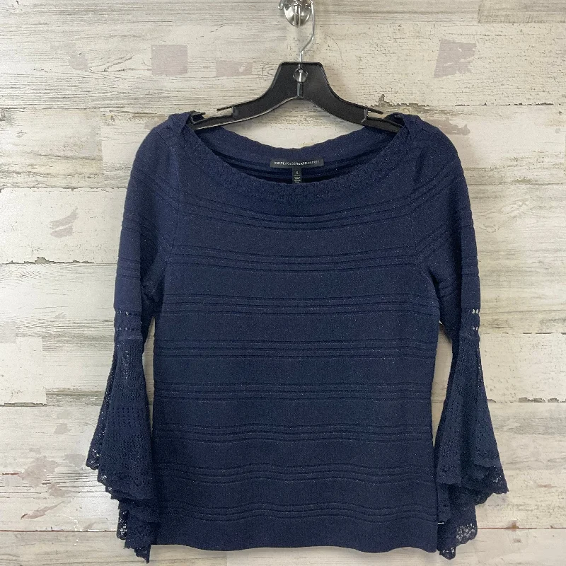 Top Long Sleeve By White House Black Market In Blue, Size: S Masculine Men's 