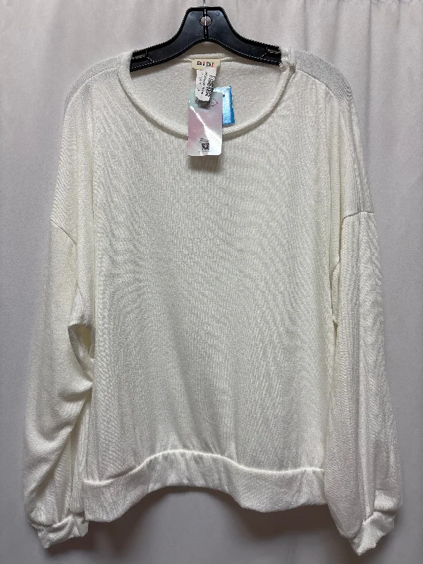 Top Long Sleeve By Bibi In White, Size: L Earthy Men's Hemp