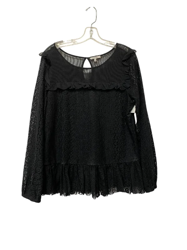 Top Long Sleeve By Jodifl In Black, Size: L Laid