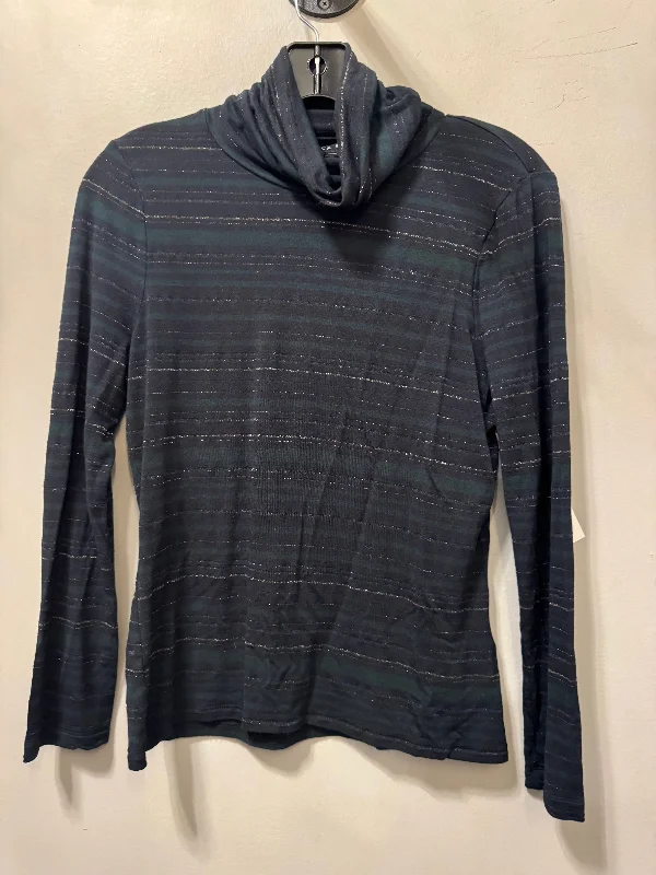 Top Long Sleeve By Veronica Beard In Blue & Green, Size: S Casual Men's Loose