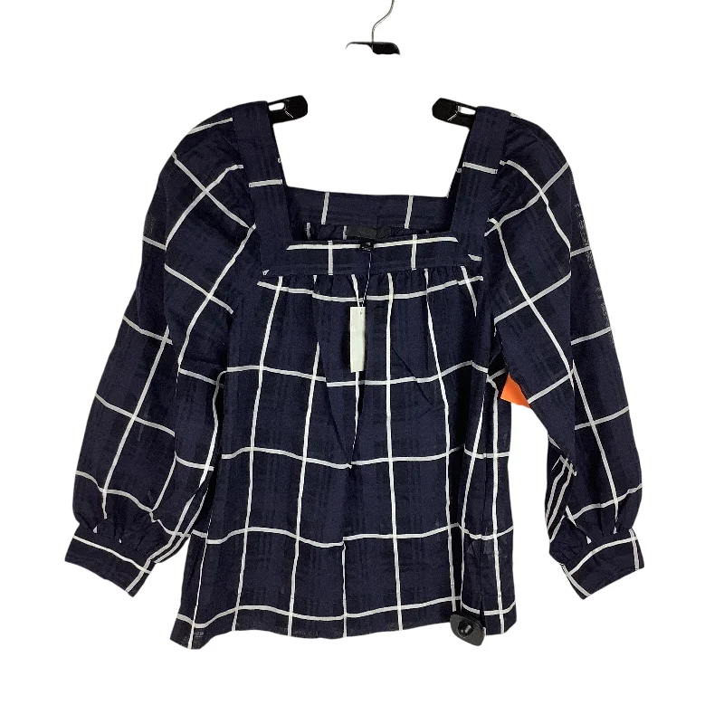 Top Long Sleeve By J. Crew In Navy, Size: 00 Organic