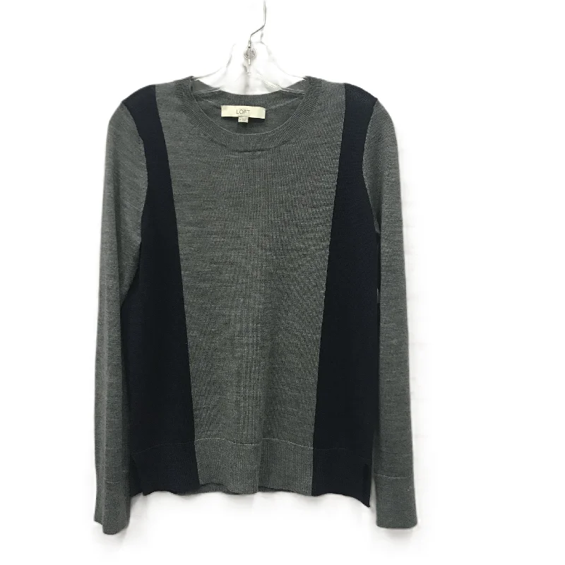 Grey Sweater By Loft, Size: M Dapper Men's Bow