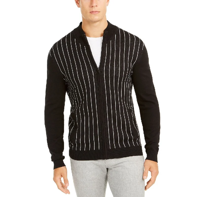 Alfani Men's Classic-Fit Vertical Stripe Full-Zip Cardigan Black Size Small Casual Men's Japanese  Casual Men's Japanese 